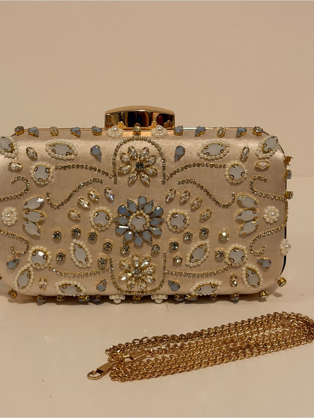 NWOT Tanpell Embellished Crystal Evening Clutch Purse